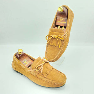 Suede String Loafers-CWLH-0024-189-001